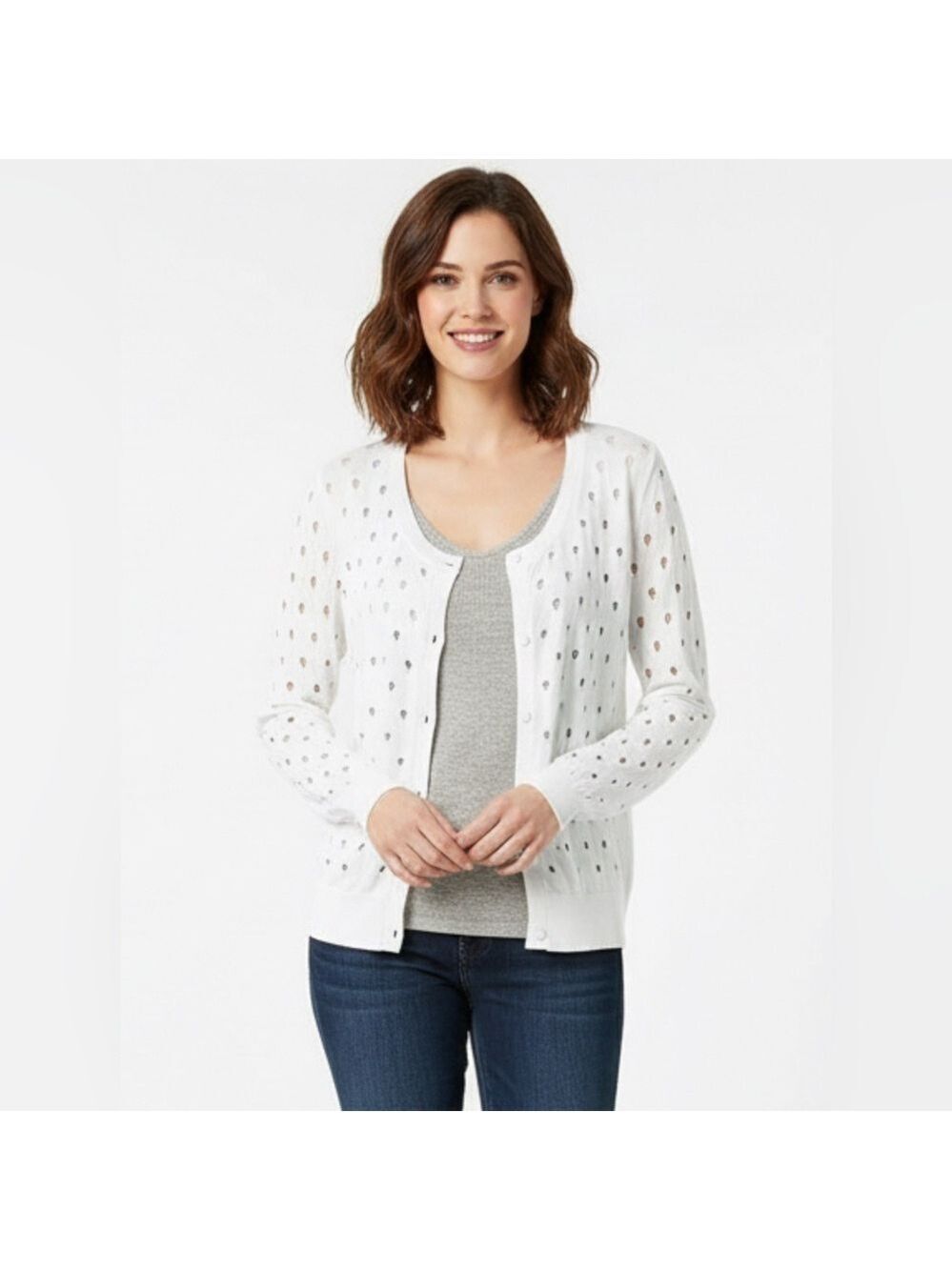 Sandro Paris White Cardigan Sz 2